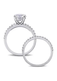 3.1 ct. t.w. Created White Sapphire Bridal Ring Set 10K Gold