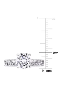 3.1 ct. t.w. Created White Sapphire Bridal Ring Set 10K Gold