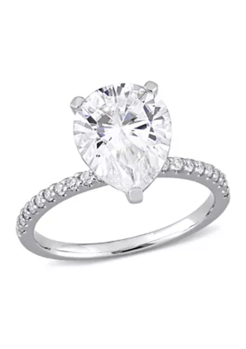 4.2 ct. t.w. Created Moissanite Teardrop Engagement Ring 10K White Gold