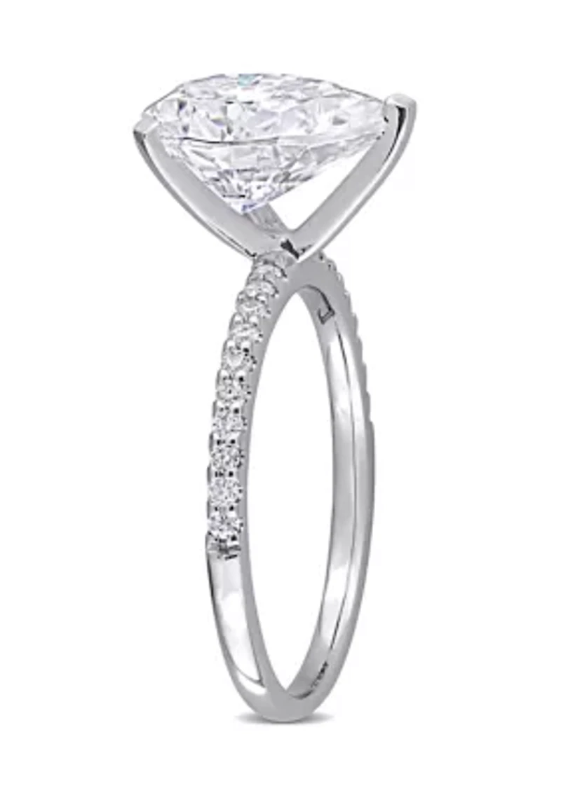 4.2 ct. t.w. Created Moissanite Teardrop Engagement Ring 10K White Gold