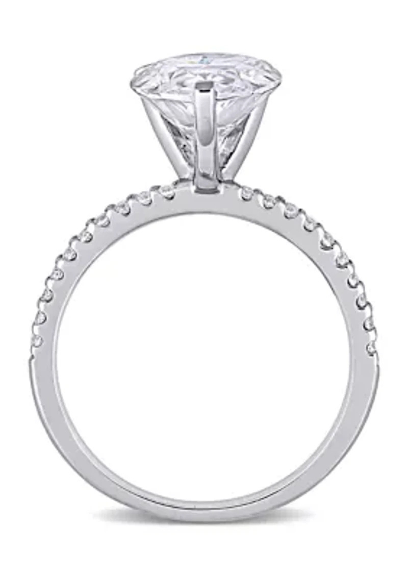 4.2 ct. t.w. Created Moissanite Teardrop Engagement Ring 10K White Gold