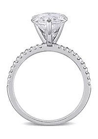 4.2 ct. t.w. Created Moissanite Teardrop Engagement Ring 10K White Gold