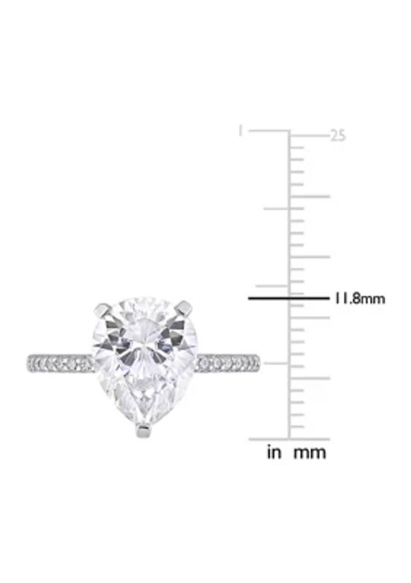 4.2 ct. t.w. Created Moissanite Teardrop Engagement Ring 10K White Gold