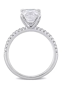 3.2 ct. t.w. Created Moissanite Emerald-Cut Engagement Ring 10K White Gold