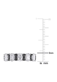 1.5 ct. t.w Created Moissanite and 1/6 t.w. Black Diamond Anniversary Band 10K White Gold