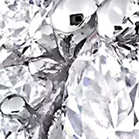 1.7 ct. t.w. Created Moissanite and 1.5 Black Diamond Flower Ring 10K White Gold