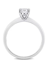 1 ct. t.w. Created Moissanite Oval Solitaire Ring Sterling Silver