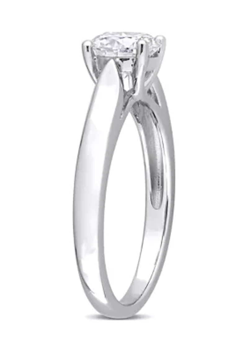 1 ct. t.w. Created Moissanite Solitaire Engagement Ring Sterling Silver