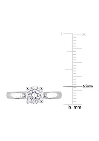 1 ct. t.w. Created Moissanite Solitaire Engagement Ring Sterling Silver