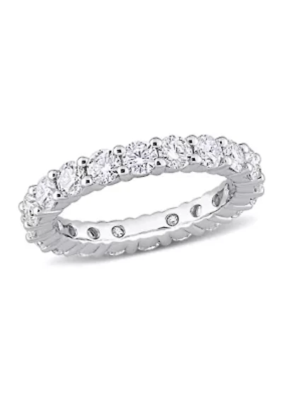 3 ct. t.w. Created Moissanite Full Eternity Band Sterling Silver