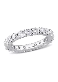 3 ct. t.w. Created Moissanite Full Eternity Band Sterling Silver