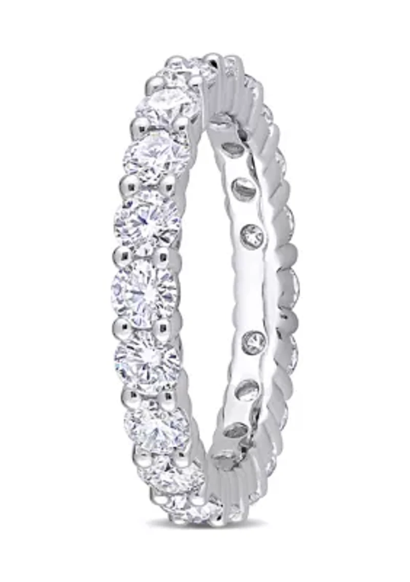 3 ct. t.w. Created Moissanite Full Eternity Band Sterling Silver