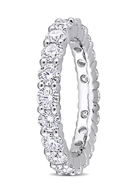 3 ct. t.w. Created Moissanite Full Eternity Band Sterling Silver