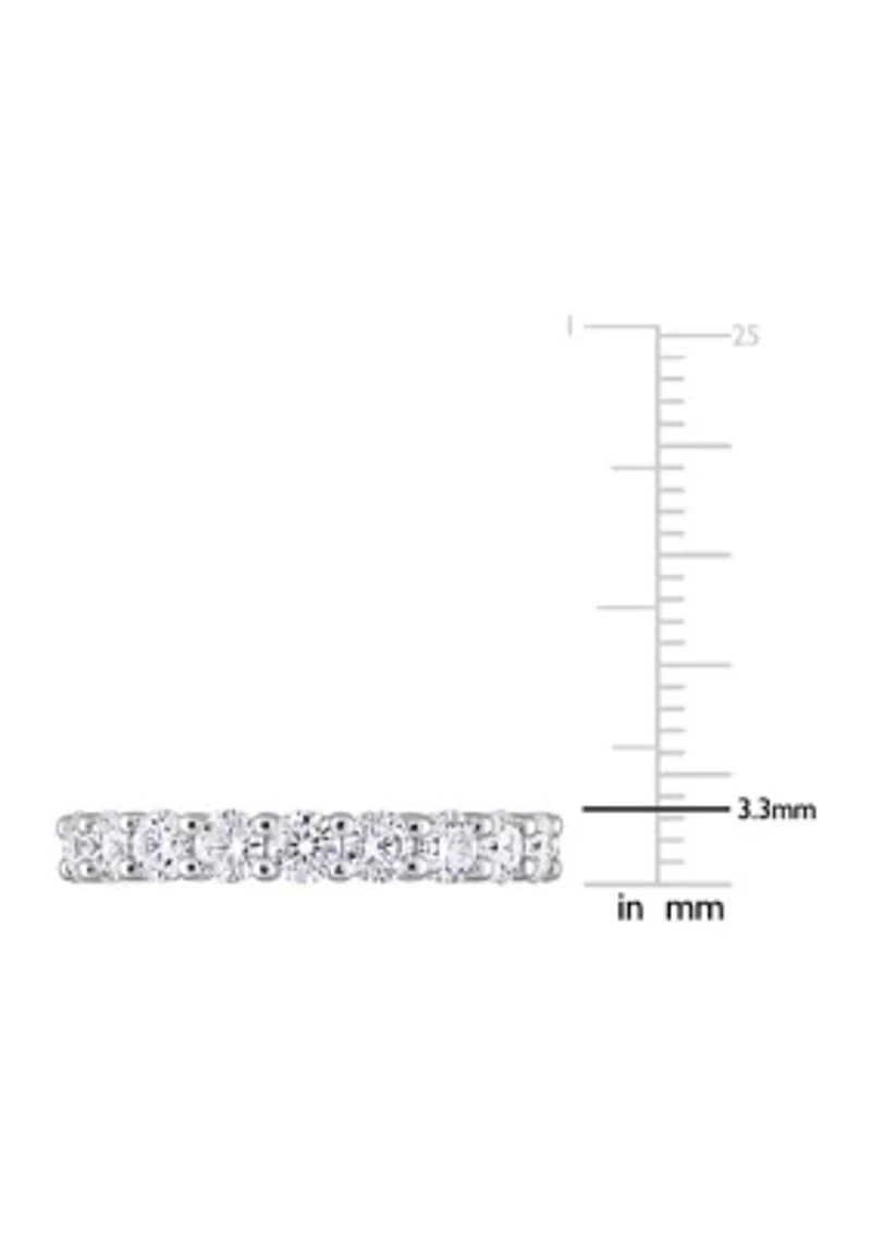 3 ct. t.w. Created Moissanite Full Eternity Band Sterling Silver