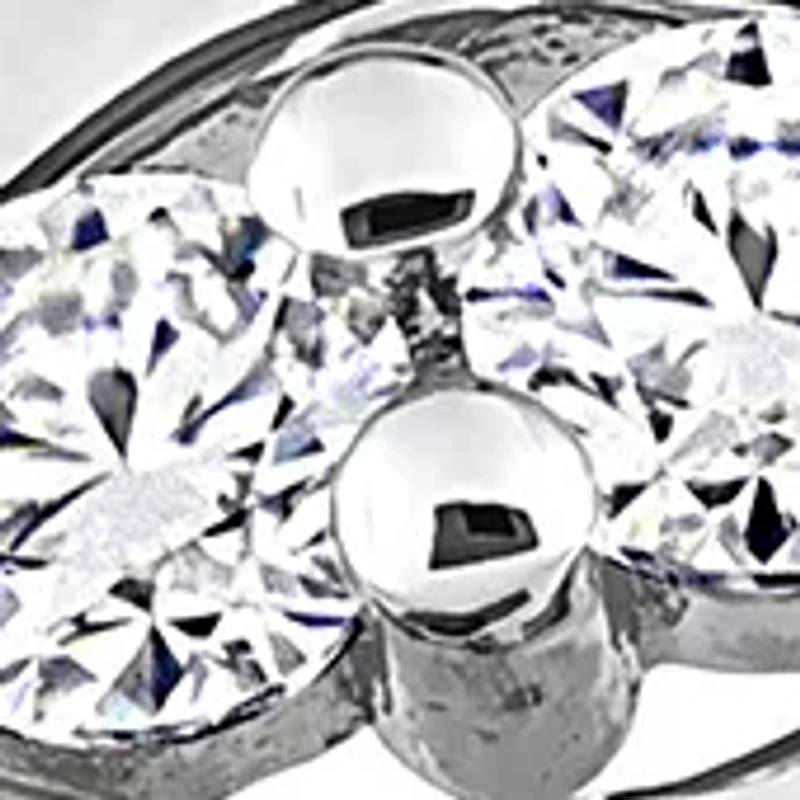 1/4 ct. t.w. Created Moissanite Anniversary Ring Sterling Silver