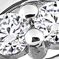1/4 ct. t.w. Created Moissanite Anniversary Ring Sterling Silver