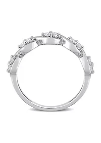1/4 ct. t.w. Created Moissanite Anniversary Ring Sterling Silver