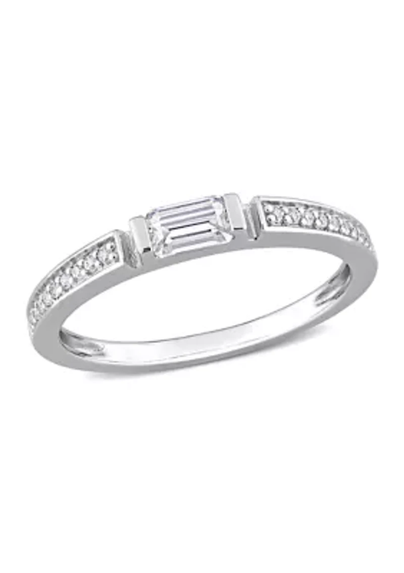 3/8 ct. t.w. Created Moissanite Anniversary Band Sterling Silver