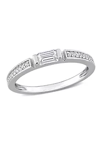 3/8 ct. t.w. Created Moissanite Anniversary Band Sterling Silver