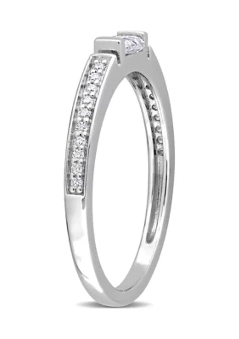 3/8 ct. t.w. Created Moissanite Anniversary Band Sterling Silver