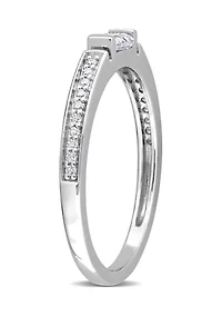 3/8 ct. t.w. Created Moissanite Anniversary Band Sterling Silver