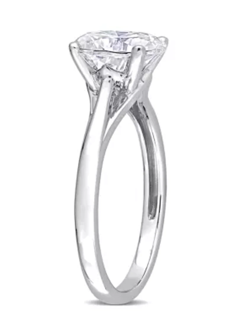 2 ct. t.w. Created Moissanite Oval Solitaire Ring 14k White Gold