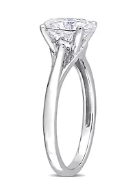 2 ct. t.w. Created Moissanite Oval Solitaire Ring 14k White Gold
