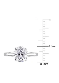 2 ct. t.w. Created Moissanite Oval Solitaire Ring 14k White Gold