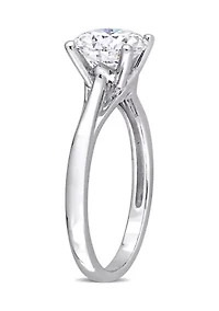 2 ct. tw. Created Moissanite Solitaire Ring 10k White Gold