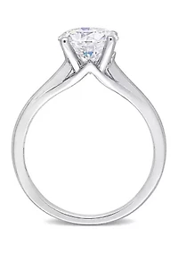 2 ct. tw. Created Moissanite Solitaire Ring 10k White Gold
