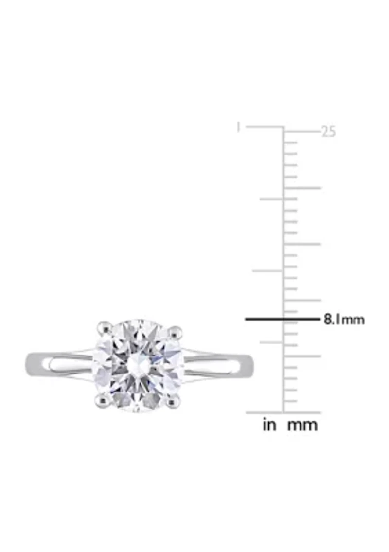 2 ct. tw. Created Moissanite Solitaire Ring 10k White Gold