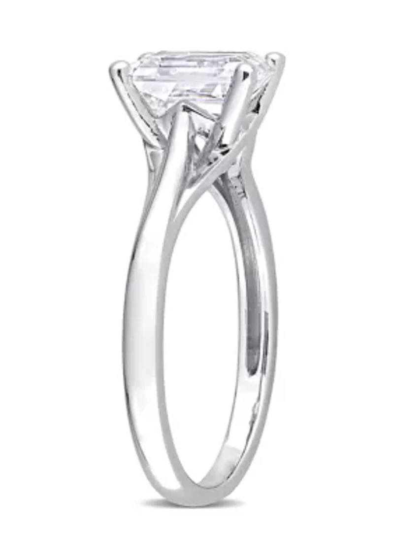 1.75 ct. t.w. Created Moissanite Emerald Cut Solitaire Ring 10k White Gold