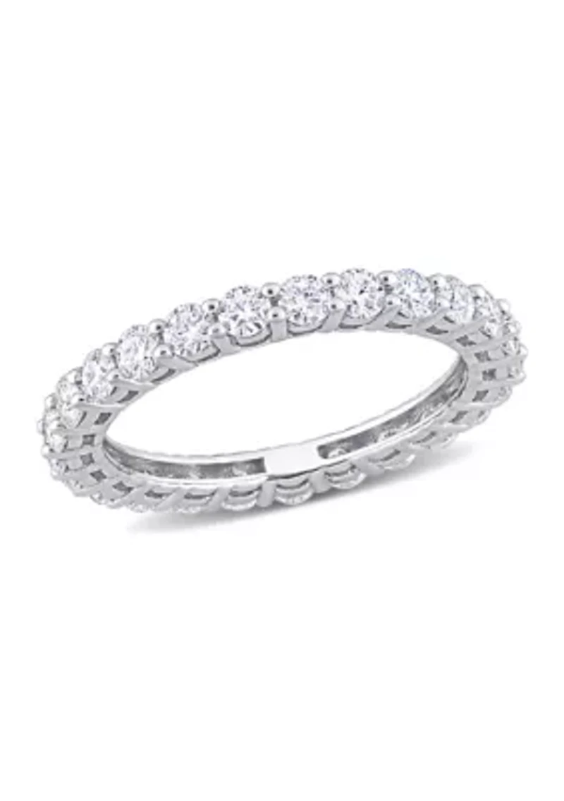 1.5 ct. t.w. Created Moissanite Eternity Ring 10k White Gold