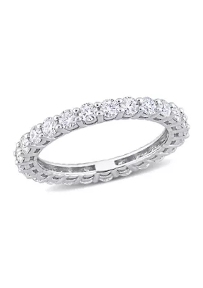 1.5 ct. t.w. Created Moissanite Eternity Ring 10k White Gold