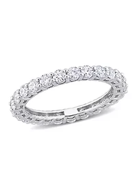 1.5 ct. t.w. Created Moissanite Eternity Ring 10k White Gold