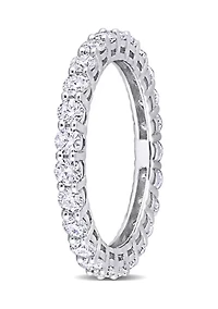 1.5 ct. t.w. Created Moissanite Eternity Ring 10k White Gold