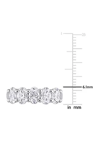 2.5 ct. t.w. Created Moissanite Oval Cut Semi Eternity Band 10k White Gold