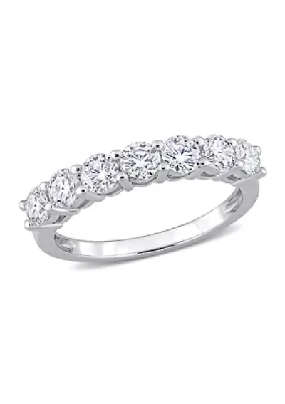 1 ct. t.w. Created Moissanite Semi Eternity Band 10k White Gold
