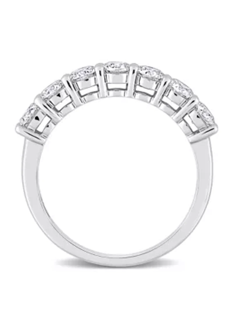 1 ct. t.w. Created Moissanite Semi Eternity Band 10k White Gold