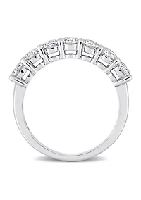 1 ct. t.w. Created Moissanite Semi Eternity Band 10k White Gold