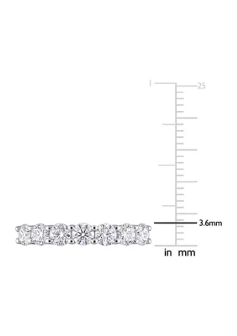 1 ct. t.w. Created Moissanite Semi Eternity Band 10k White Gold