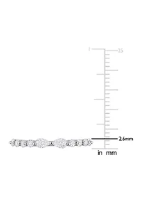 2/5 ct. t.w. Created Moissanite Semi-Eternity Ring Sterling Silver