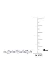 1/2 ct. t.w. Created Moissanite Semi-Eternity Ring Sterling Silver