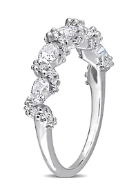 1 ct. t.w. Created Moissanite Crossover Band Sterling Silver