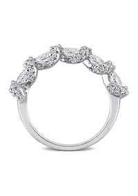 1 ct. t.w. Created Moissanite Crossover Band Sterling Silver