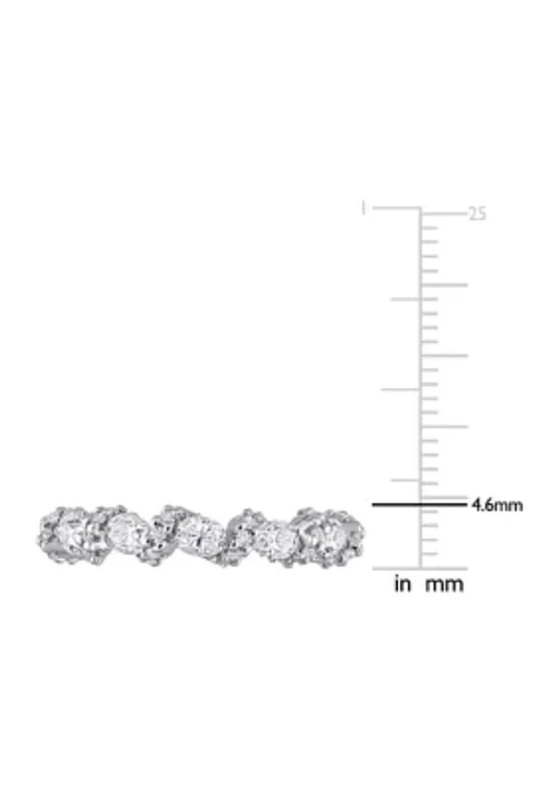 1 ct. t.w. Created Moissanite Crossover Band Sterling Silver