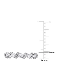 1 ct. t.w. Created Moissanite Crossover Band Sterling Silver