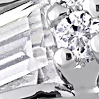 3/8 ct. t.w. Created Moissanite Semi-Eternity Ring Sterling Silver