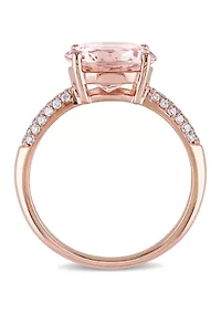 3 ct. t.w. Morganite and 1/5 Diamond Engagement Ring 14k Rose Gold