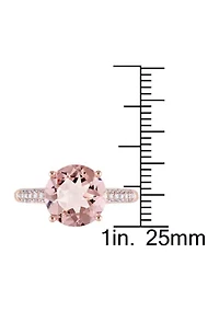 3 ct. t.w. Morganite and 1/5 Diamond Engagement Ring 14k Rose Gold